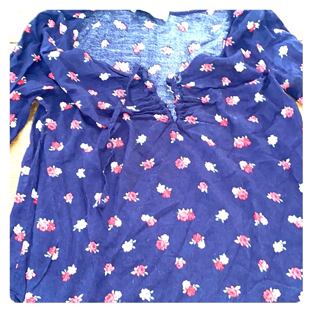 Peasant top with flowers